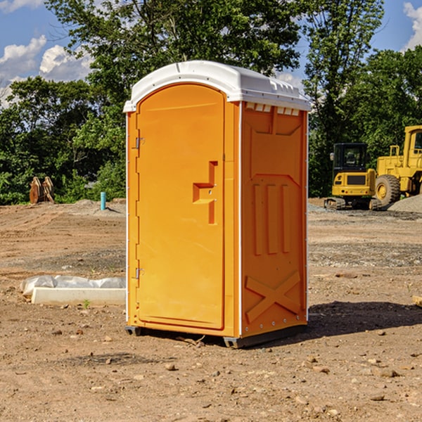 how often are the portable restrooms cleaned and serviced during a rental period in Alexander City